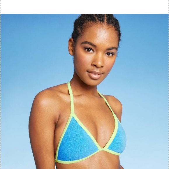 Xhilaration Blue and Green Bikini Top - Picture 3 of 8